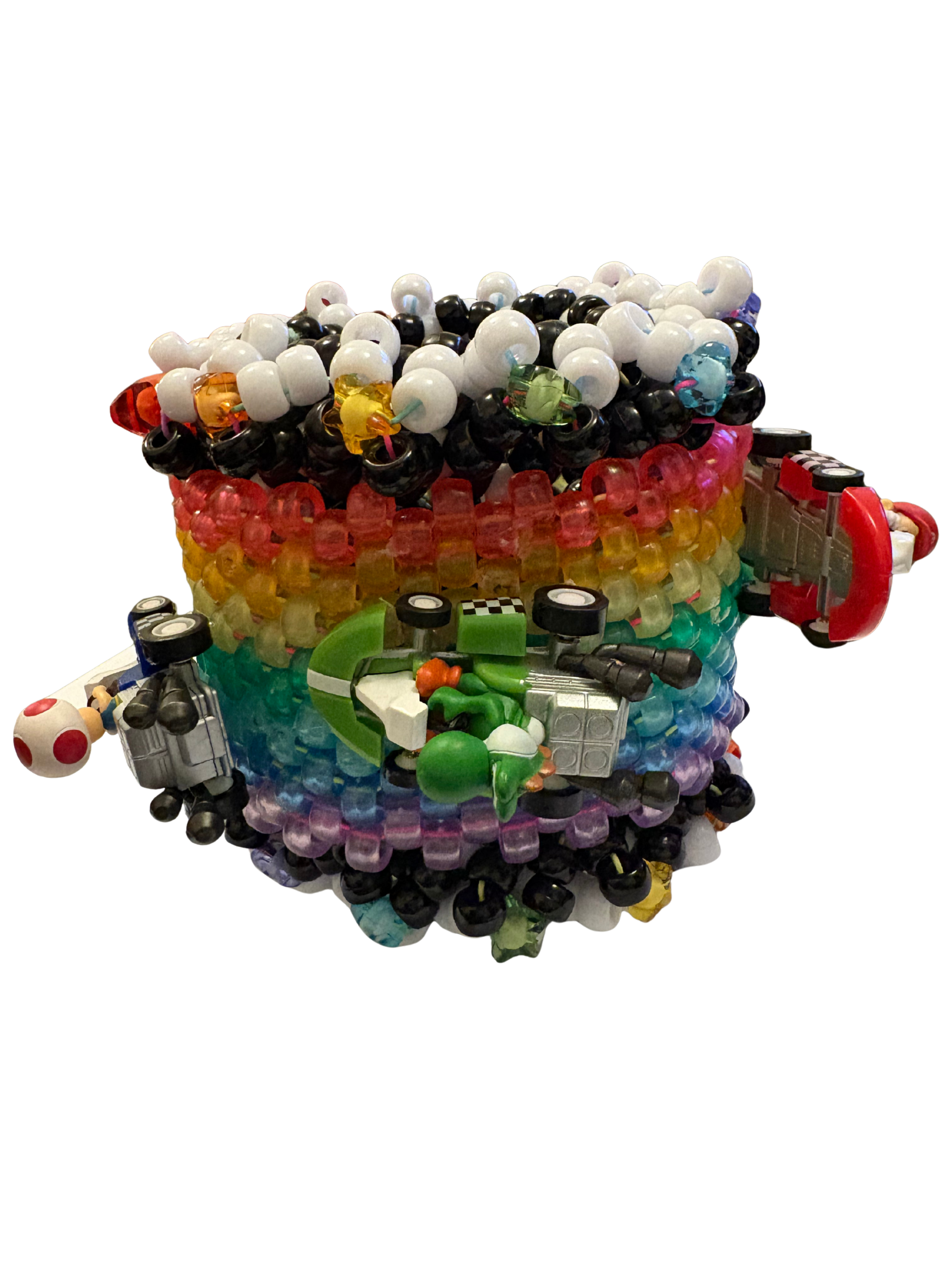 Maya's Kandi Kreation Mario Racing Character Kuff Bracelet (50+ Bead Design)